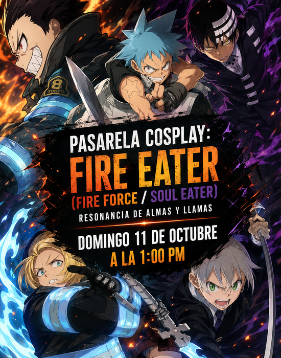 Resonancia de almas y llamas : Fire Eater(soul Eater /fire force)